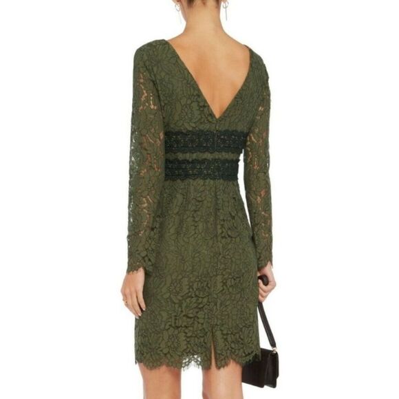 Diene Von Furstenberg DVF Viera Lace Olive dress - Picture 2 of 3